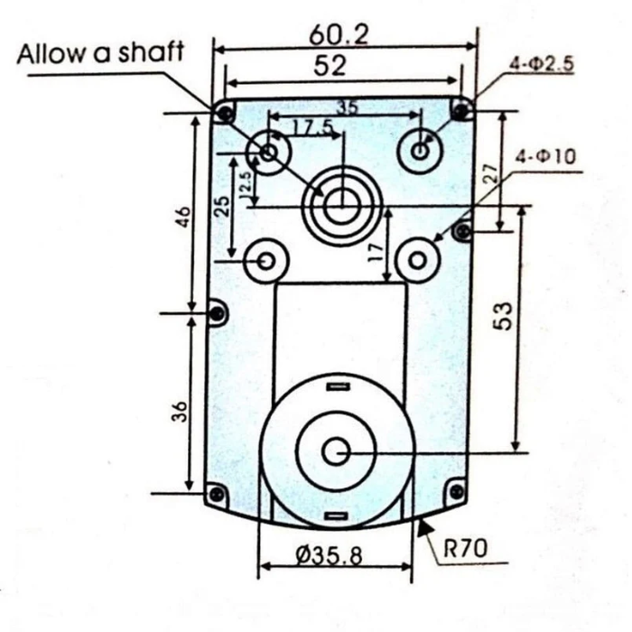 12V 30 RPM DC Rectangle Geared Motor with High Torque -Motors & Mechanical -Rectangle Geared Motor -Robocraze