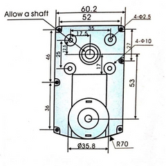 12V 30 RPM DC Rectangle Geared Motor with High Torque -Motors & Mechanical -Rectangle Geared Motor -Robocraze