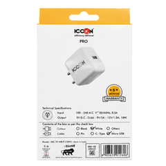 3.6A 5V White Adapter - Micro USB โ High-power Micro USB adapter for stable charging. -Power Adapter -Robocraze