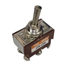 DPDT 6 Pin Toggle Switch ON-OFF-ON (15A 250V) – High-power DPDT toggle switch - Mini Switch - Robocraze