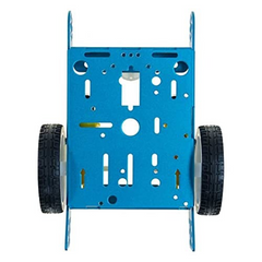 2WD DIY Aluminum Alloy Chassis Kit (Blue) – Sturdy 2-wheel chassis with motor -Robot Wheels and Chassis -Robocraze