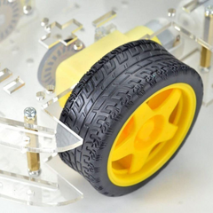 4WD Double Layer Smart Car Chassis Kit (Long Version) – Durable DIY Kits, STEM Kits, Robot Kits -Robocraze