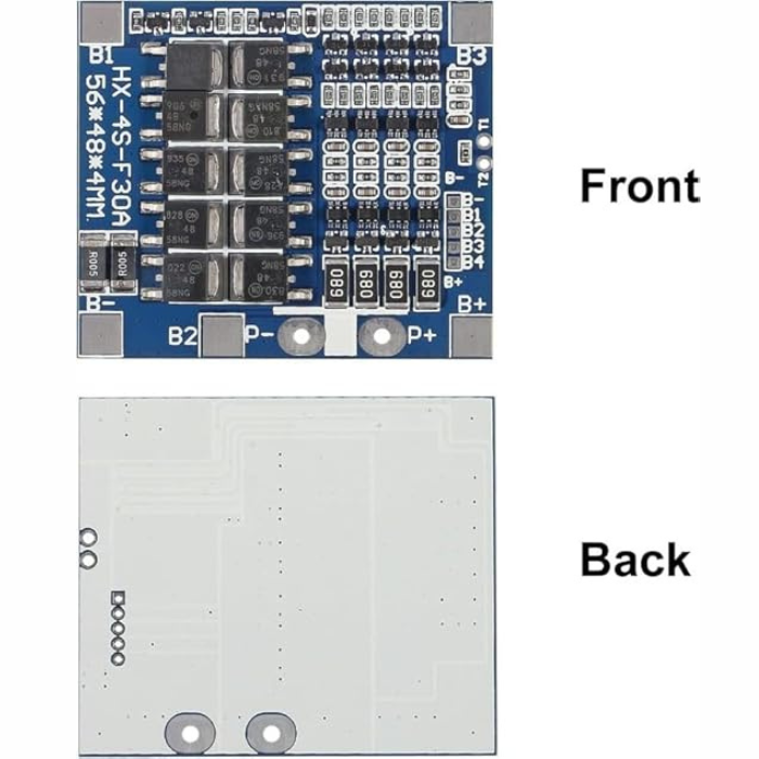 Flash 4S 30A 14.8V Li-Ion BMS β 4S 30A BMS for 14.8V lithium battery safety. -Battery Protection -Robocraze