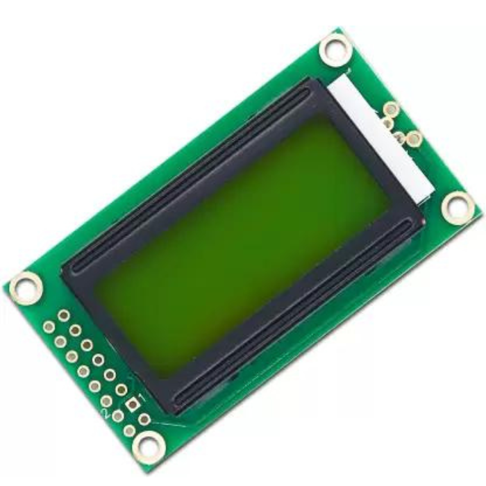 8X2 LCD module - Green - 8x2 green LCD display for microcontroller & embedded projects. -LCD Display -Robocraze