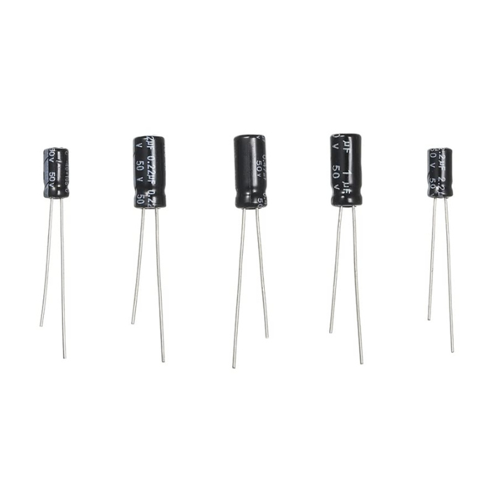 15 Value Electrolytic Capacitor Kit (200PC) – Comprehensive set for circuits & DIY. -Basic Components -Robocraze