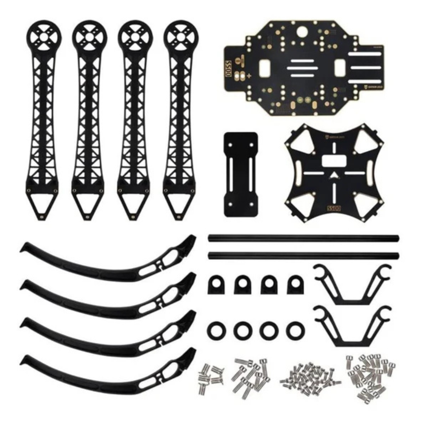 S500 Original Carbon Fiber Quadcopter Frame with Multi-Rotor PCB and High Landing Gear for FPV – RS4815 -Drone Parts -Drone Frames -Robocraze