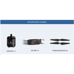 T-MOTOR Air Gear 450 Drone Combo Kit -Drone Parts -DIY Drone Kits -Robocraze