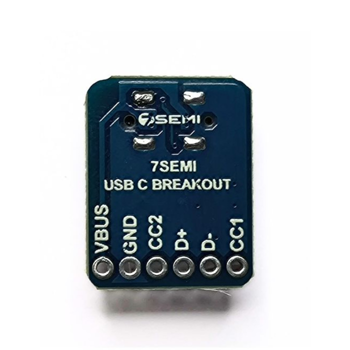 USB Type C Vertical Female Breakout -7Semi -Electronic Modules -Breakout Boards -Robocraze