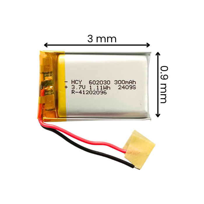Witty Fox 3.7v 300mah Rechargeable Lithium Polymer Battery -LiPo Drone Battery -Robocraze