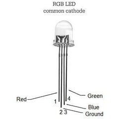 RGB LED (Common Anode) (Pack of 10) – High-quality LED for lighting & indicators - Electronic Components - Robocraze