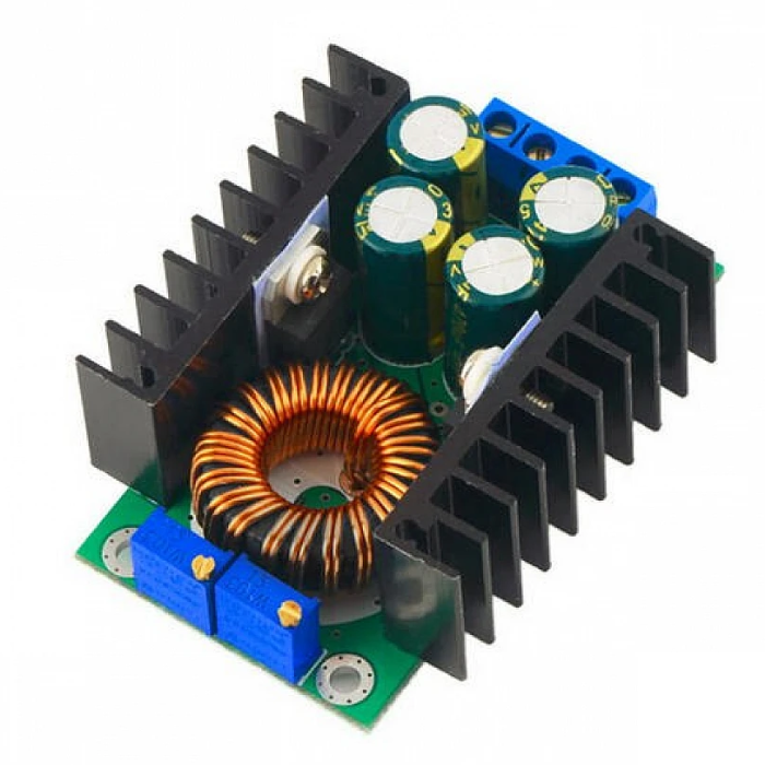 12A 300W DC-DC Buck Converter β 300W buck module for precise voltage regulation. -Power Converter -Robocraze