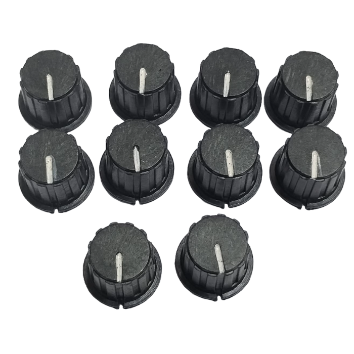 Potentiometer Knobs (Pack of 10) – Ergonomic knobs for potentiometer control - Electronic Components - Robocraze