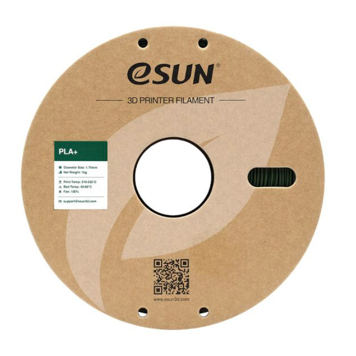 eSun 1.75mm PLA+ 3D Printing Filament 1kg olive green Color -3D Printers/Pens -Filaments -Robocraze