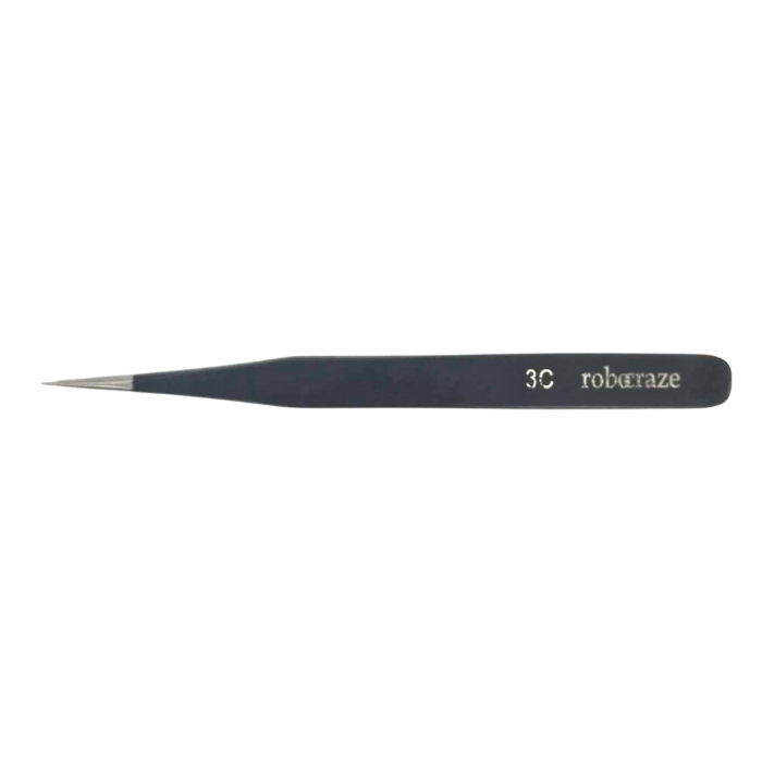Robocraze Black Epoxy Coated Tweezer 3C – Stainless steel tweezer for fine work – tweezer - Hand Tool - Robocraze