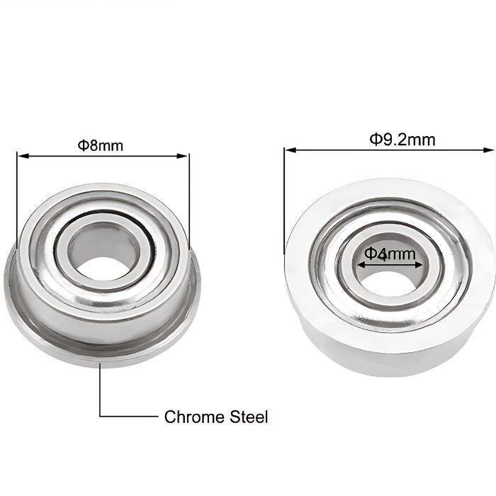 4x8x3mm universal flange ball bearing for mechanical assemblies -Ball Bearing -Robocraze