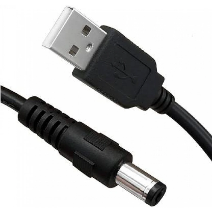 USB to DC Adapter Cable 5.5mm x 2.1mm 100cm – Reliable Arduino USB Cable for powering devices with a DC jack. -Robocraze