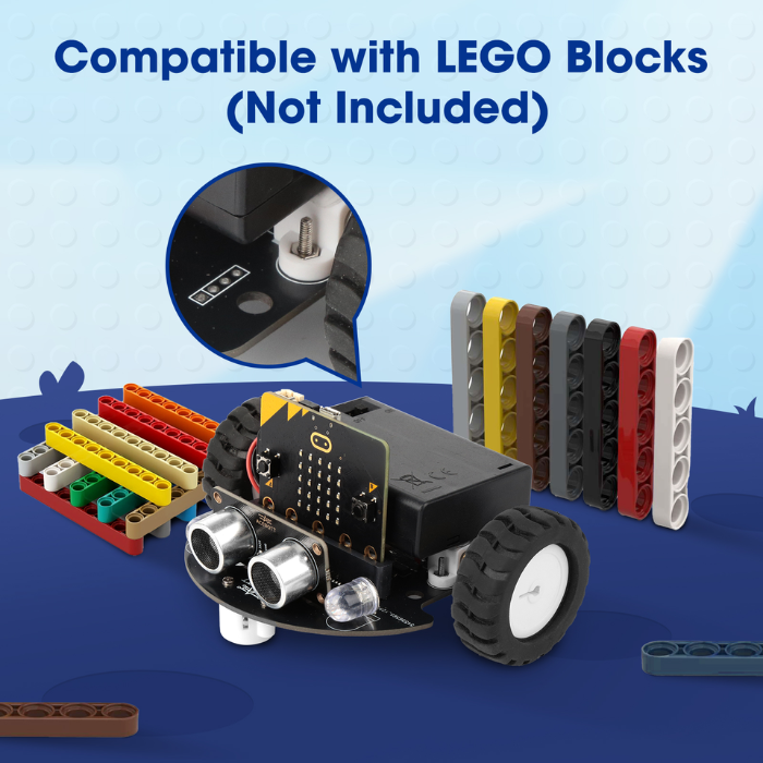 ACEBOTT TinkerBott Smart Car Starter Kit Compatible with BBC Micro:bit V2 -DIY Kits -Robotic Kits -Robocraze