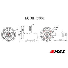 Emax ECOII-2306-1700KV High RPM Brushless Motor -Drone Parts -Drone Motors -Robocraze