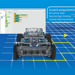 RoboRun JMC-NY-1799 Programmable 4 Wheeled RC Robot Car Kit for Children -DIY Kits -Robotic Kits -Robocraze