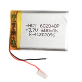 Witty Fox 600mAh Rechargeable 3.7v Lithium Polymer Battery -LiPo Battery for Drone -Robocraze