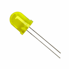 10mm Bright Yellow LED - 10pcs Pack – Energy-efficient LED for various applications - Electronic Components - Robocraze