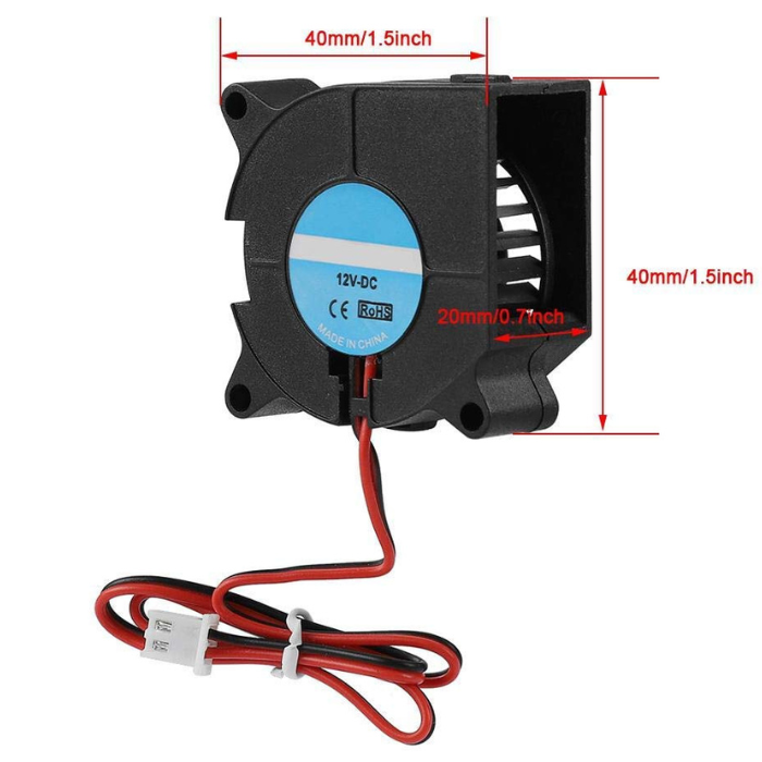 12V 4020 Turbo Blower Cooling Fan – Stepper motor & hotend cooling.-Robocraze