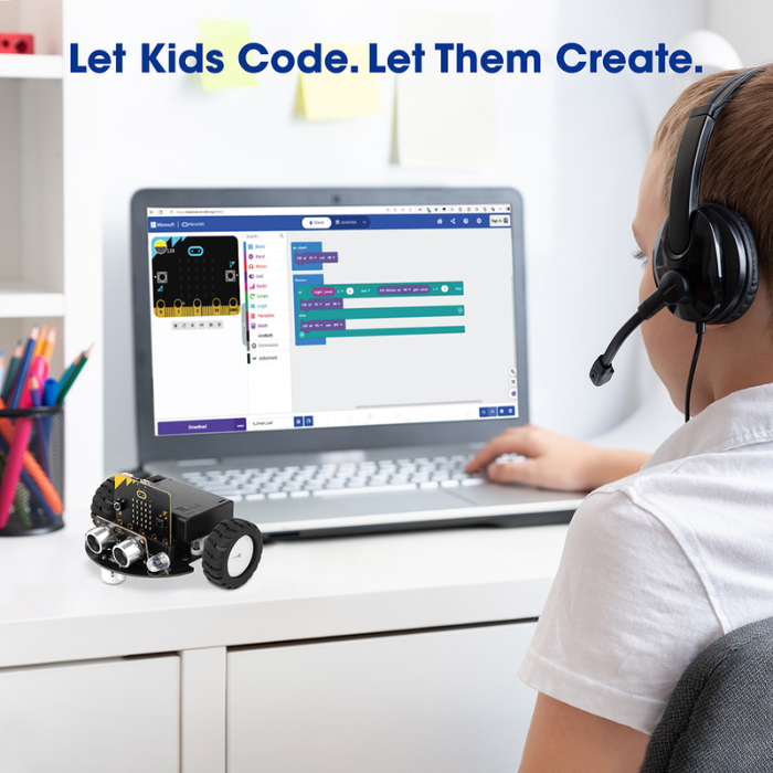ACEBOTT TinkerBott Smart Car Starter Kit Compatible with BBC Micro:bit V2 -DIY Kits -Robotic Kits -Robocraze