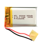 Witty Fox 3.7v 300mah Rechargeable Lithium Polymer Battery -LiPo Battery for Drone -Robocraze