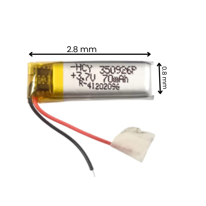 Witty Fox 70mAh Rechargeable 3.7V Lithium Polymer Battery -Drone Battery -Robocraze
