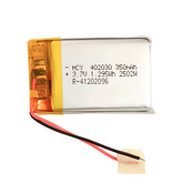 Witty Fox Rechargeable 350mAh 3.7V Lithium Polymer Battery -LiPo Battery for Drone -Robocraze