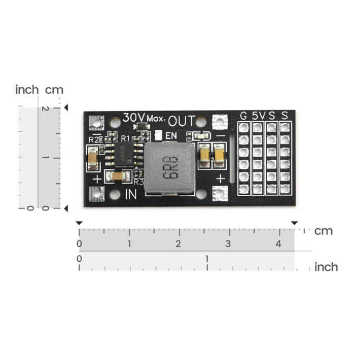 DFRobot 20W DC-DC Buck Converter Power Module 7-24V to 5V 4A - buck converter module - Robocraze