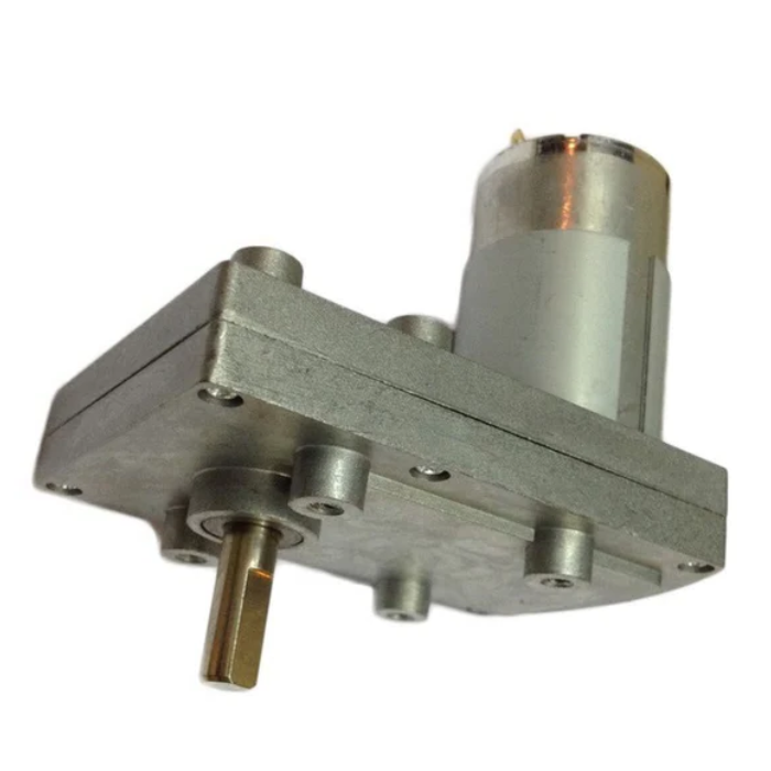 60 RPM High Torque 12v DC Rectangle Geared Motor -Motors & Mechanical -Rectangle Geared Motor -Robocraze