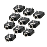 PCB Mount 3.5mm Female Stereo Jack Socket Connector - pack of 10