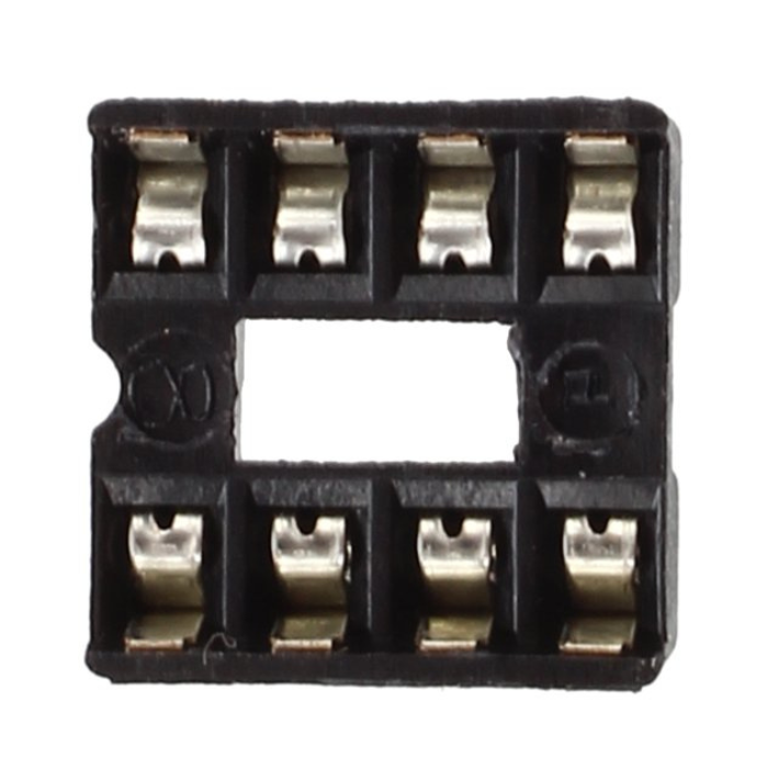 8-Pin DIP IC Socket Base Adapter β 8-pin DIP IC socket for secure chip mounting - Robocraze