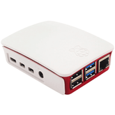 Raspberry Pi 4 Case Red & White (Chinese) – Bold Official Raspberry Pi Case for Pi 4 in red & white. -Robocraze