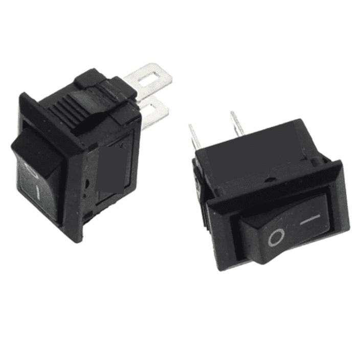 2 Pin Mini On-Off SPST Rocker Switch (19x13mm, Pack of 2) β Small rocker switch - Mini Switch - Robocraze