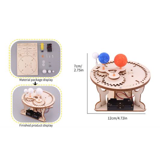 Pludo Orbit Master - DIY Science Experiment Kit for Kids 11–14 | Electric Sun-Earth-Moon STEM Toy (Grade 6–8) - DIY Kit -Pludo Education Kit -Robocraze