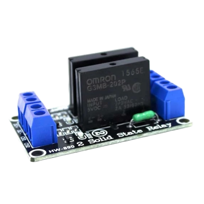 5V 2 Channel SSR Module – 2-channel solid-state relay for industrial control. -Relay Module -Robocraze
