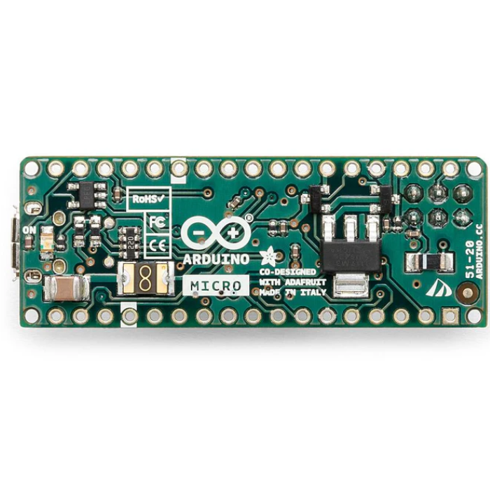 Original Arduino Micro (No Headers) – comes with ATmega32U4 & USB for DIY projects. -Original Arduino Board -Robocraze