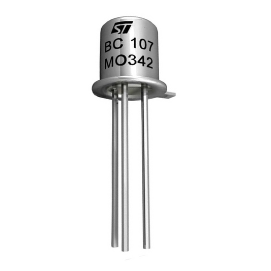 BC107 NPN General Purpose Transistor Metal can package -Electronic Components -Basic Components -Transistors -Robocraze