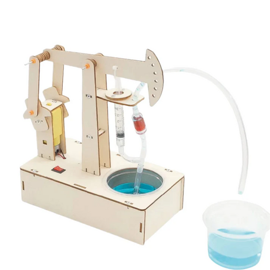 DIY Wooden Oil Pump Educational Stem Kit Toy -STEM toy for kids -Robocraze