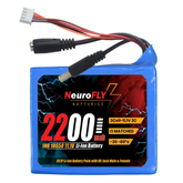 NeuroFLY 11.1V 2200mAh 3S 18650 Li-Ion Battery Pack 2C 3S1P with DC Jack & 4-Pin JST Connector -Batteries & Power Supply -Li-Ion Batteries -Robocraze