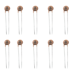 0.1uF 50V Ceramic Capacitor (10PC) – Ideal for noise filtering & circuits. -Basic Components -Robocraze