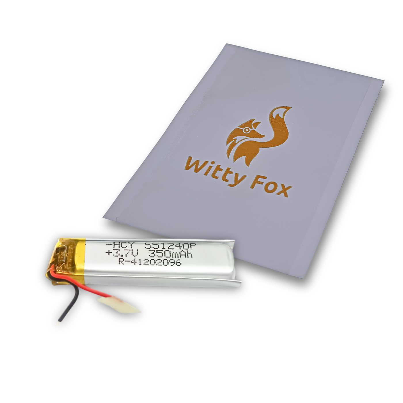 Witty Fox 350mah Rechargeable 3.7v LiPo Battery -Lithium Polymer Battery for Drone -Robocraze