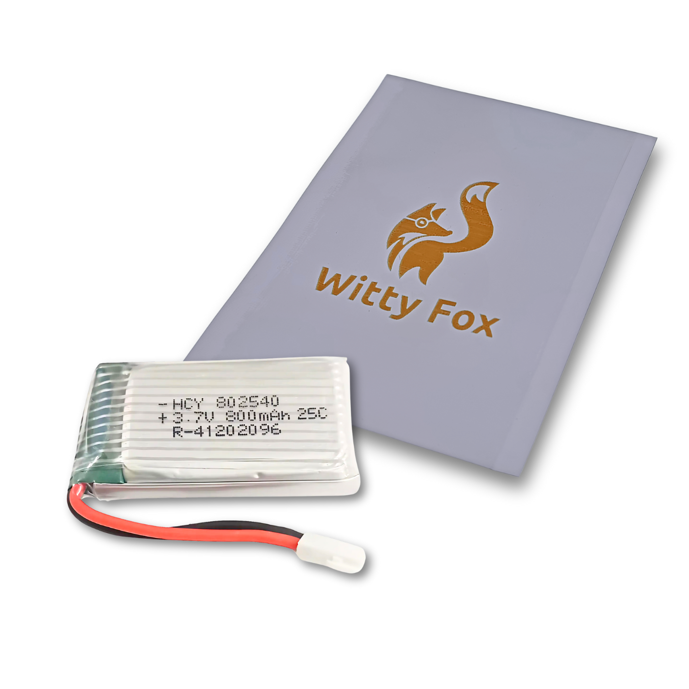 Witty Fox 800mAh Rechargeable 3.7v Lithium Polymer Battery -Drone Battery -Robocraze