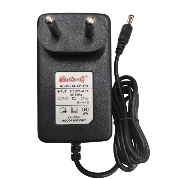 12V 2A Power Adapter AC to DC – High-performance adapter for LED strips, routers, and DIY. -Power Adapter -Robocraze