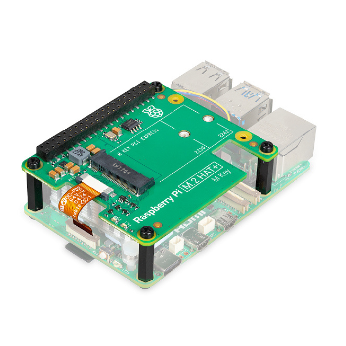 Official Raspberry Pi M.2 HAT+ – Enables M.2 SSD compatibility for enhanced storage -Robocraze