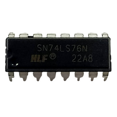 SN74LS76N IC Dual J-K Flip-Flop – High-speed dual JK flip-flop IC with preset & clear for logic circuits. -Robocraze