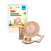 Pludo STEM Kit Sun Tracker – DIY Wooden Sundial Educational Toy for Kids 8–11 | Grade 3–5 Solar Time Science Learning Kit