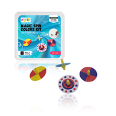Pludo STEM Magic Spin Colors Kit – DIY STEM Toy for Kids 3–5 | Mont-2 Color Mixing Science Activity